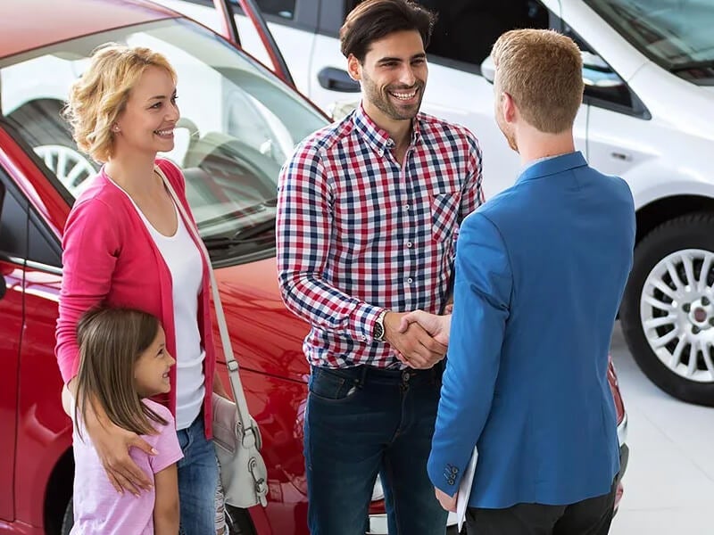 client with sales person